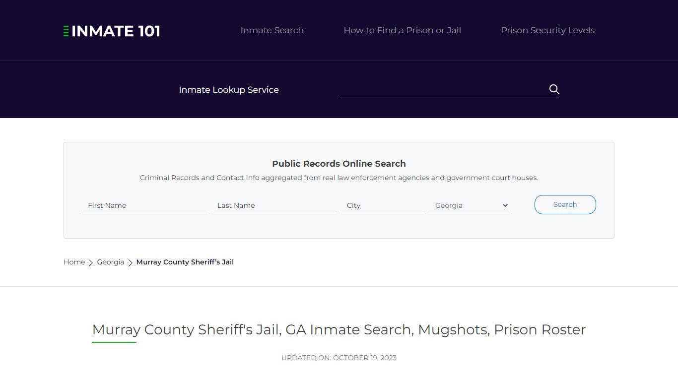 Murray County Sheriff's Jail, GA Inmate Search, Mugshots, Prison Roster